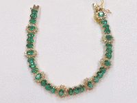 Image 1 of 4 of a N/A LADY'S EMERALD DIAMOND