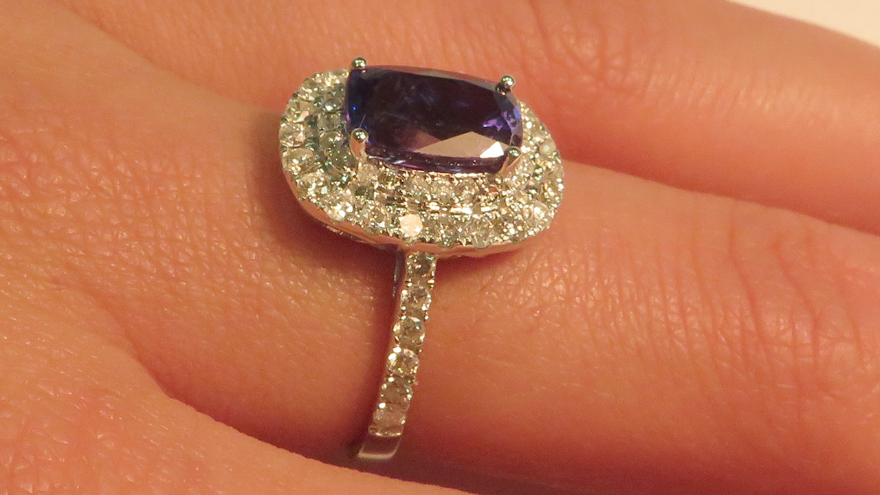 4th Image of a N/A 18K GLD TANZANITE DIAMOND
