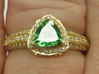 Image 4 of 8 of a N/A TSAVORITE GARNET DIAMOND