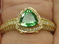 Image 5 of 8 of a N/A TSAVORITE GARNET DIAMOND