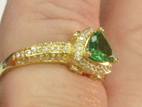 Image 7 of 8 of a N/A TSAVORITE GARNET DIAMOND