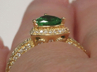 Image 8 of 8 of a N/A TSAVORITE GARNET DIAMOND