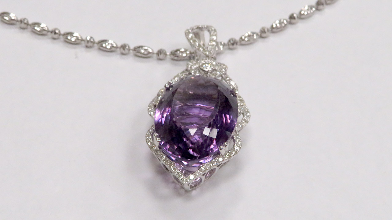 2nd Image of a N/A CUSTOM MADE DIAMOND AMETHYST