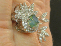 Image 5 of 7 of a N/A 18K GLD CHRYSOBERYL DIAMOND