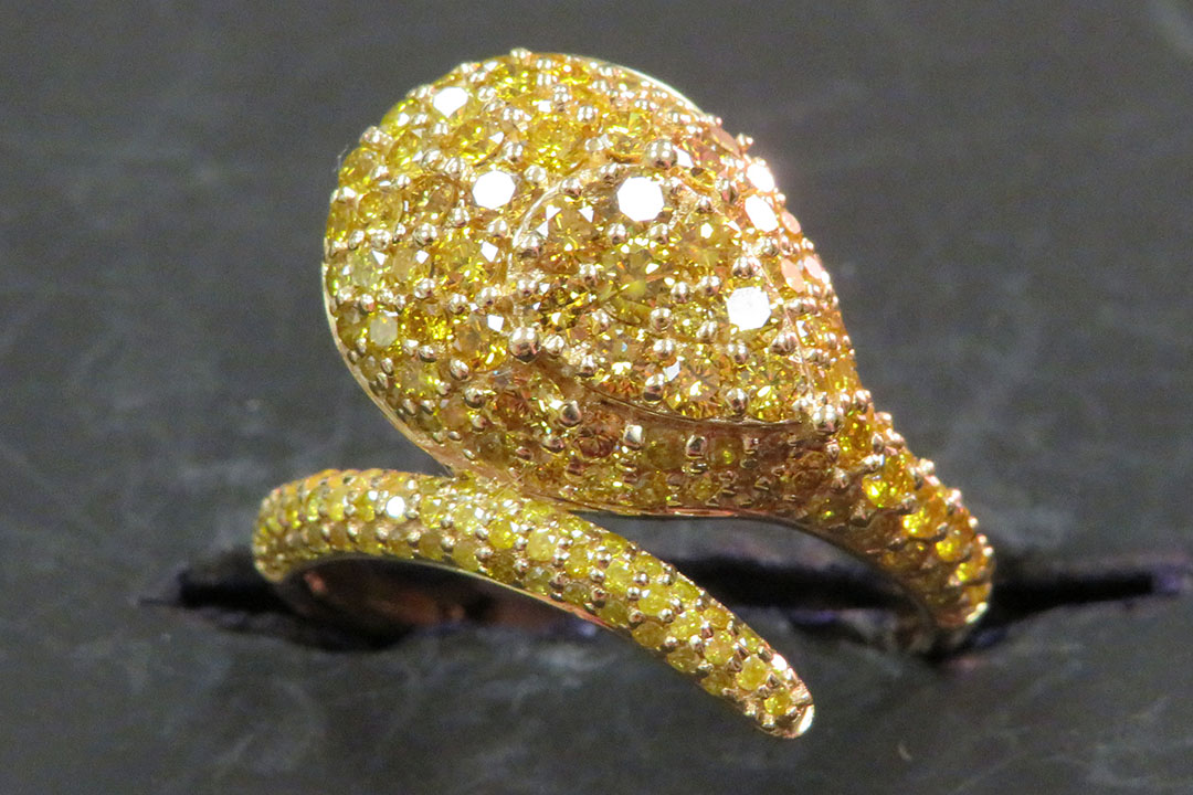 0th Image of a N/A 18K YELLOW GOLD CAST STYLIZED DIAMOND