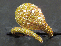 Image 1 of 8 of a N/A 18K YELLOW GOLD CAST STYLIZED DIAMOND