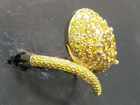 Image 2 of 8 of a N/A 18K YELLOW GOLD CAST STYLIZED DIAMOND