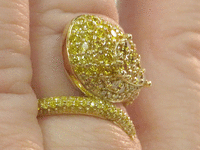 Image 6 of 8 of a N/A 18K YELLOW GOLD CAST STYLIZED DIAMOND