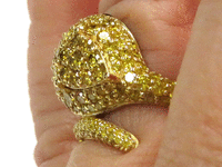 Image 7 of 8 of a N/A 18K YELLOW GOLD CAST STYLIZED DIAMOND