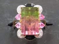 Image 1 of 8 of a N/A YELLOW GLD DIAMOND & TOURMALINE