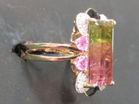 Image 3 of 8 of a N/A YELLOW GLD DIAMOND & TOURMALINE