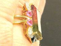 Image 7 of 8 of a N/A YELLOW GLD DIAMOND & TOURMALINE