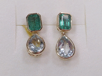 Image 2 of 3 of a N/A AQUAMARINE BERYL & EMERALD BERYL GEMSTONE