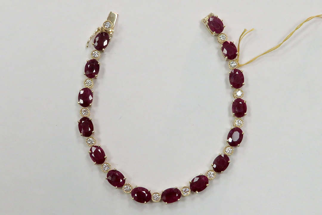 0th Image of a N/A 14K BURMESE RUBY CORUNDUM & DIAMOND