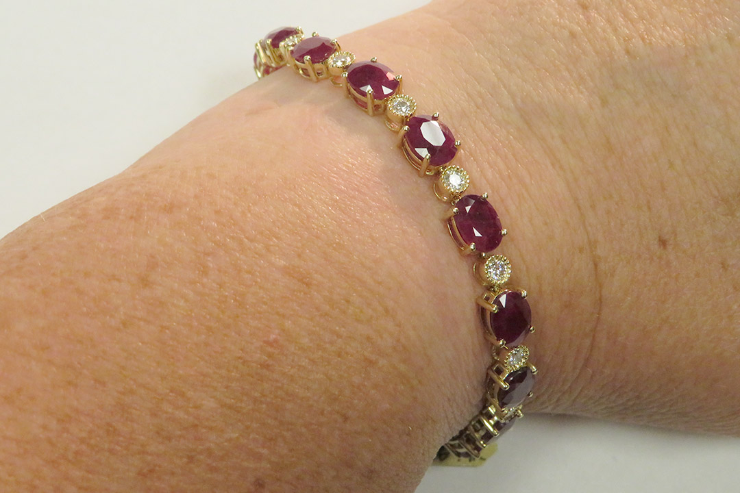 1st Image of a N/A 14K BURMESE RUBY CORUNDUM & DIAMOND