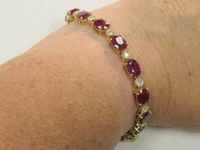 Image 2 of 3 of a N/A 14K BURMESE RUBY CORUNDUM & DIAMOND