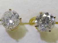 Image 1 of 5 of a N/A 14K GOLD DIAMOND STUD