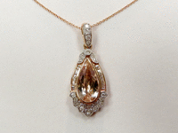 Image 1 of 5 of a N/A 14K GOLD MORGANITE DIAMOND