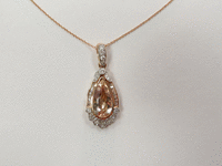 Image 2 of 5 of a N/A 14K GOLD MORGANITE DIAMOND