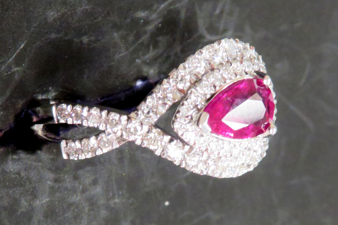 1st Image of a N/A PLATINUM RUBY CORUNDUM & DIAMOND