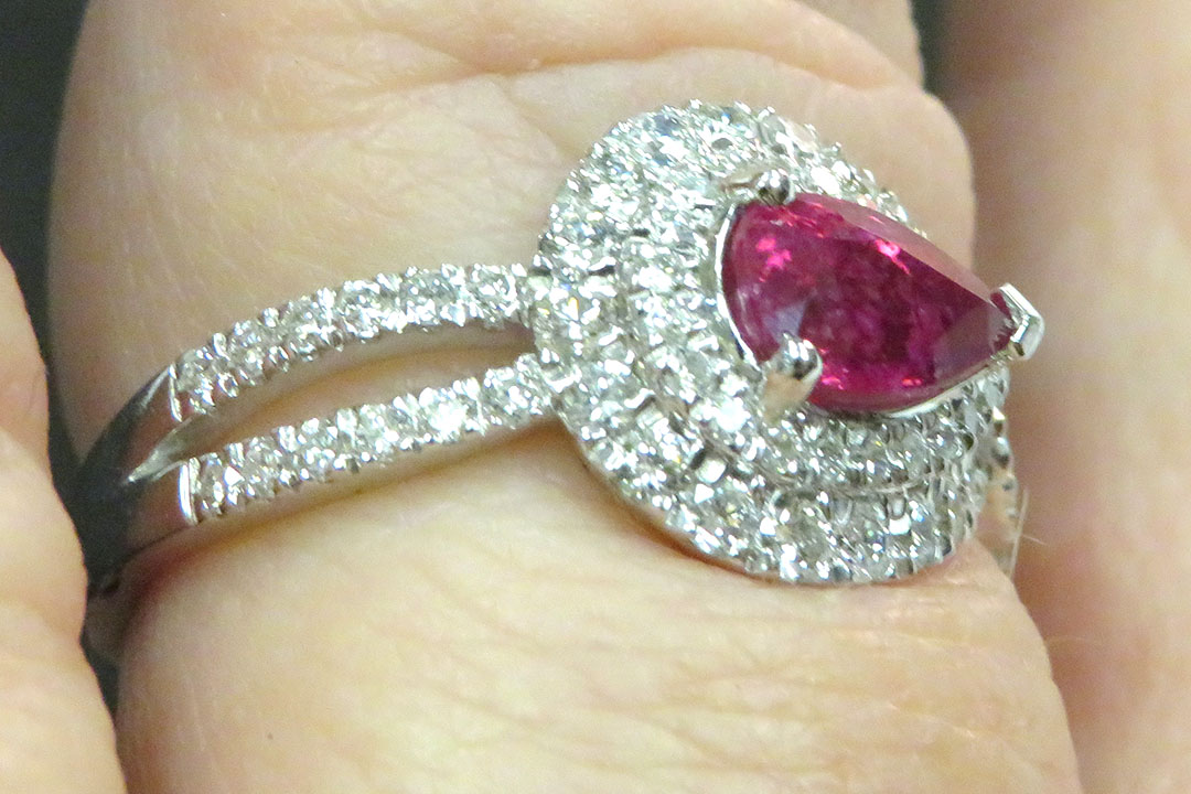 5th Image of a N/A PLATINUM RUBY CORUNDUM & DIAMOND