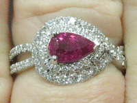 Image 4 of 8 of a N/A PLATINUM RUBY CORUNDUM & DIAMOND