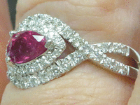 Image 5 of 8 of a N/A PLATINUM RUBY CORUNDUM & DIAMOND