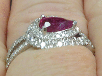 Image 7 of 8 of a N/A PLATINUM RUBY CORUNDUM & DIAMOND