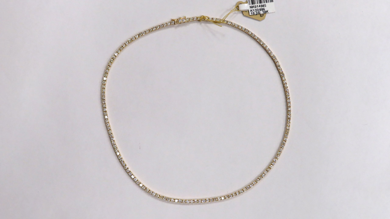 1st Image of a N/A 14K YELLOW GOLD DIAMOND TENNIS STYLE