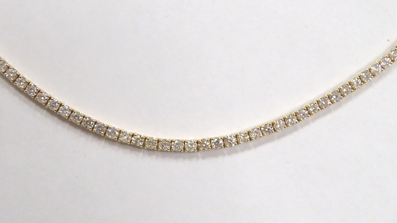 2nd Image of a N/A 14K YELLOW GOLD DIAMOND TENNIS STYLE
