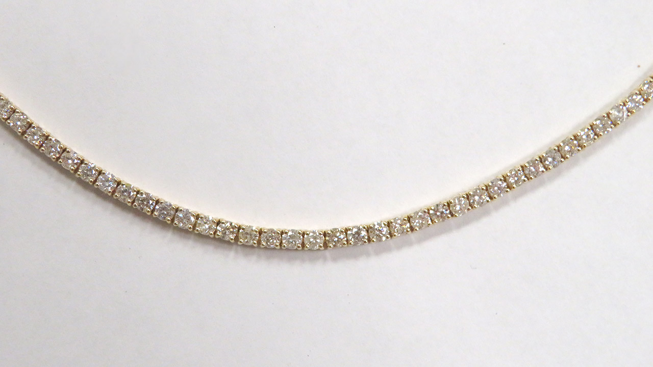 2nd Image of a N/A 14K YELLOW GOLD DIAMOND TENNIS STYLE