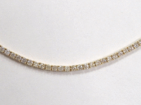 Image 3 of 4 of a N/A 14K YELLOW GOLD DIAMOND TENNIS STYLE