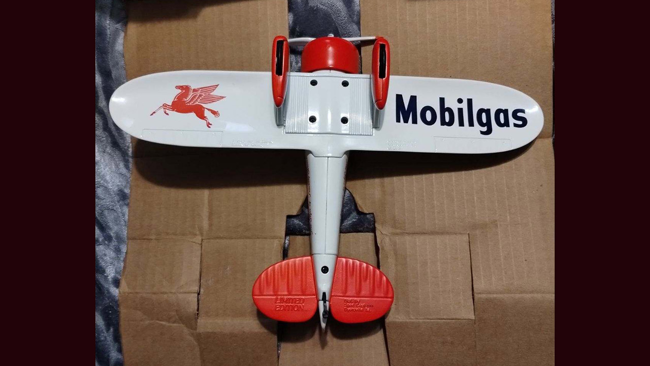 3rd Image of a N/A VINTAGE MOBILGAS AIRPLANE BANK