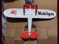 Image 4 of 4 of a N/A VINTAGE MOBILGAS AIRPLANE BANK