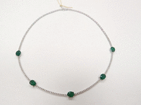 Image 2 of 3 of a N/A WHITE GOLD NATURAL EMERALD  BERYL AND DIAMOND NECKLACE