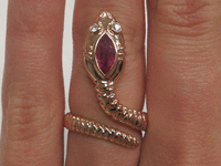 Image 2 of 3 of a N/A ROSE GOLD CUSTOM LADY'S DIAMOND AND RUBY RING