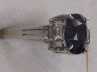 Image 5 of 10 of a N/A PLATINUM SAPPHIRE CORUNDUM AND DIAOMOND RING