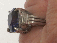 Image 7 of 10 of a N/A PLATINUM SAPPHIRE CORUNDUM AND DIAOMOND RING