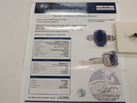 Image 10 of 10 of a N/A PLATINUM SAPPHIRE CORUNDUM AND DIAOMOND RING