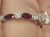 Image 7 of 9 of a N/A 18K GOLD DIAMOND AND RUBY RING