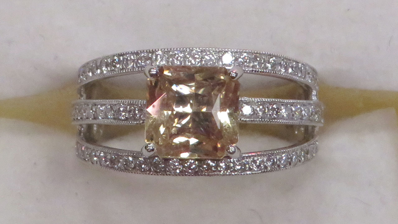 0th Image of a N/A PLATINUM SAPPHIRE CORUNDUM AND DIAMOND RING