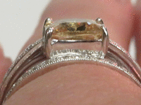 Image 7 of 8 of a N/A PLATINUM SAPPHIRE CORUNDUM AND DIAMOND RING