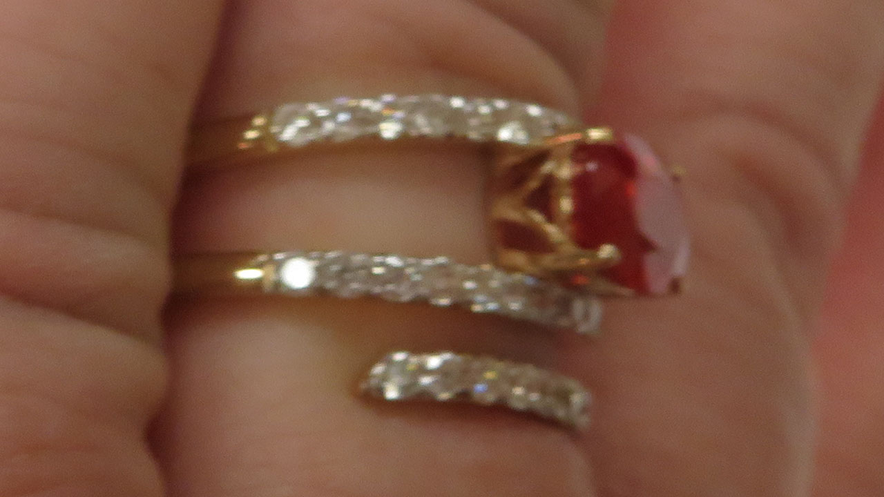 5th Image of a N/A 14K YELLOW GOLD CUSTOM DIAMOND & SAPPHIRE RING