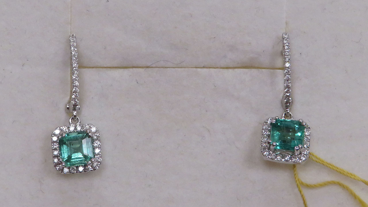0th Image of a N/A 14K WHITE GOLD EMERALD & DIAMOND