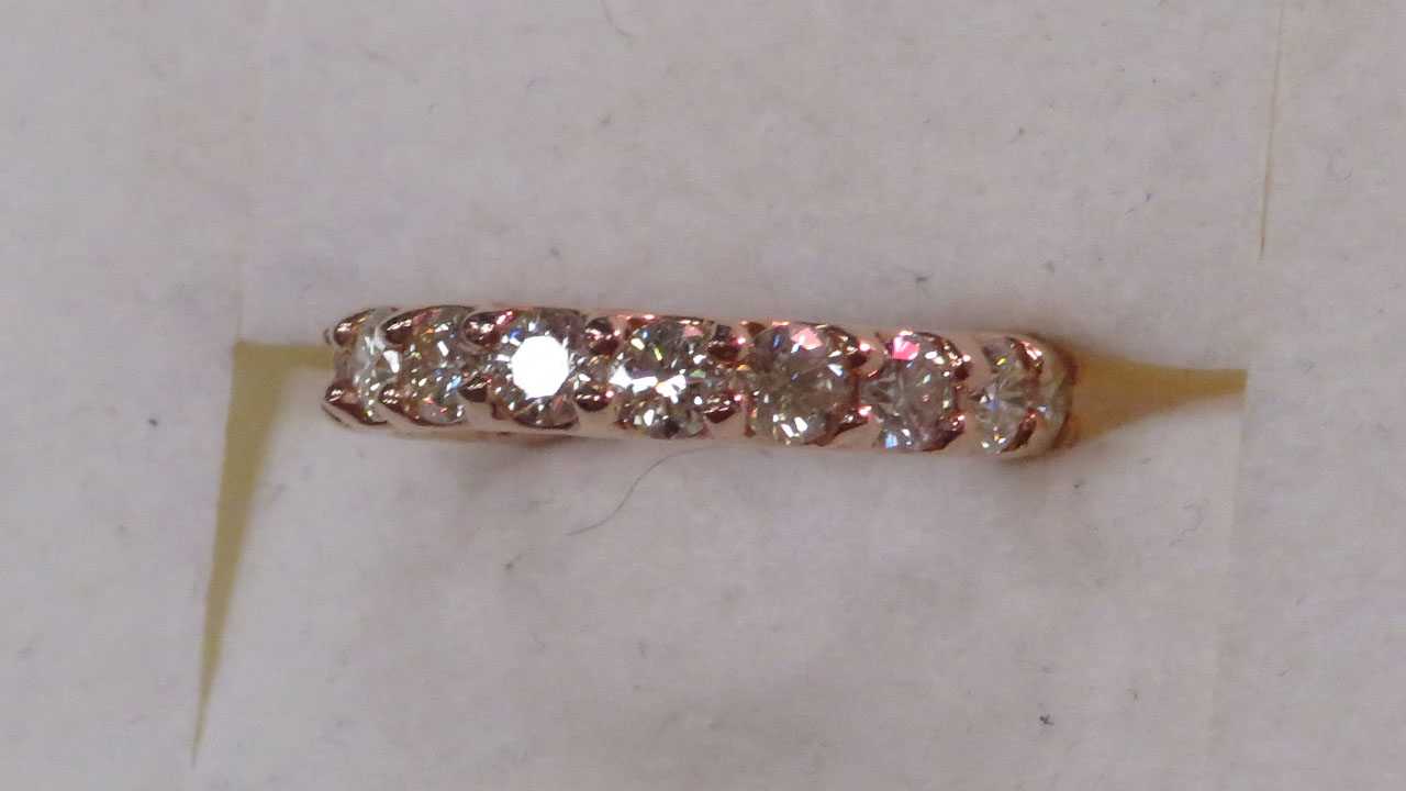 1st Image of a N/A 14K ROSE GOLD DIAMOND BAND