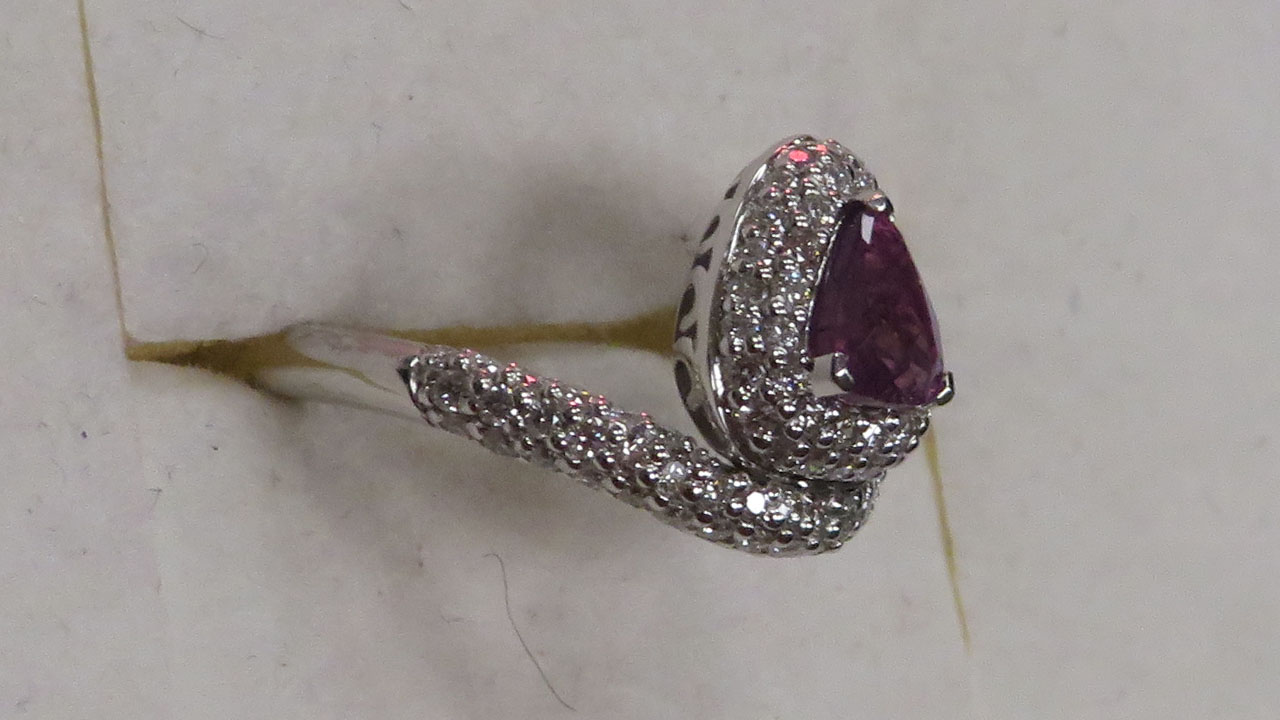 2nd Image of a N/A PLATINUM KASHMIR SAPPHIRE & DIAMOND