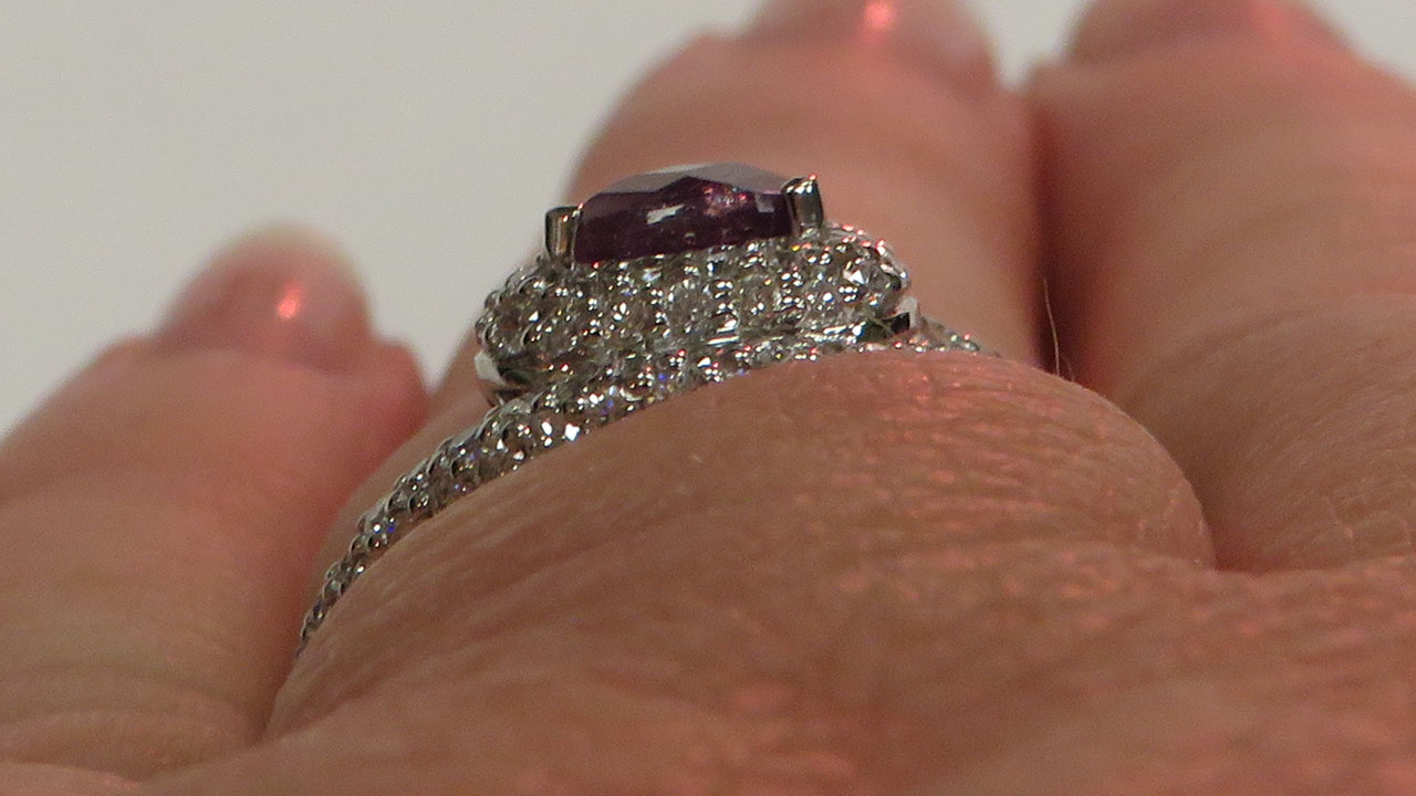 6th Image of a N/A PLATINUM KASHMIR SAPPHIRE & DIAMOND