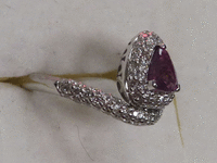 Image 3 of 8 of a N/A PLATINUM KASHMIR SAPPHIRE & DIAMOND