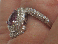 Image 5 of 8 of a N/A PLATINUM KASHMIR SAPPHIRE & DIAMOND