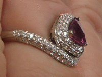 Image 6 of 8 of a N/A PLATINUM KASHMIR SAPPHIRE & DIAMOND